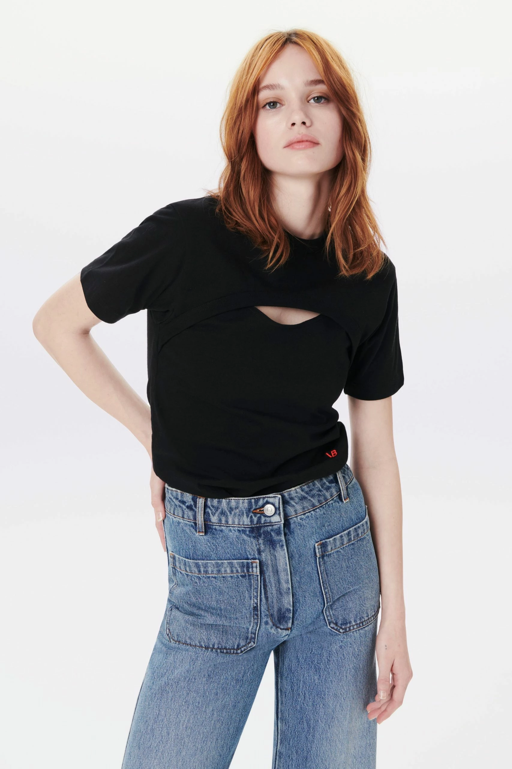 Victoria Beckham | Cut Out T-Shirt - Black 2 Victoria Beckham | Cut Out T-Shirt - Black - Image 2