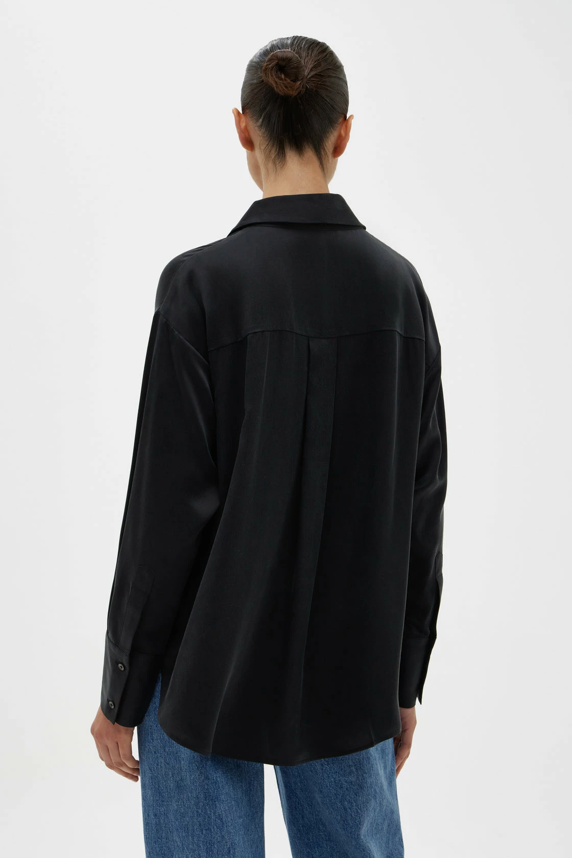 Assembly Label | Ena Silk Shirt - Black 4 Assembly Label | Ena Silk Shirt - Black - Image 4