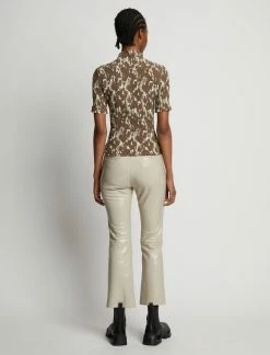 Proenza Schouler | Flou Smocked Top - Buttercream/Coffee 10 Proenza Schouler | Flou Smocked Top - Buttercream/Coffee -Acler Shop 18895871 43589102 1320