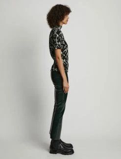 Proenza Schouler White Label | Flou Smocked Top - Mint/Black -Acler Shop 18896239 43234379 1320