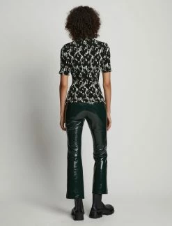 Proenza Schouler White Label | Flou Smocked Top - Mint/Black -Acler Shop 18896239 43234383 1320