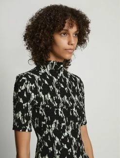 Proenza Schouler White Label | Flou Smocked Top - Mint/Black -Acler Shop 18896239 43234384 1320