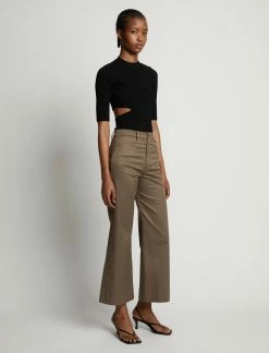 Proenza Schouler White Label | Rib Knit Cut Out Sweater - Black -Acler Shop 18896266 43590886 1320