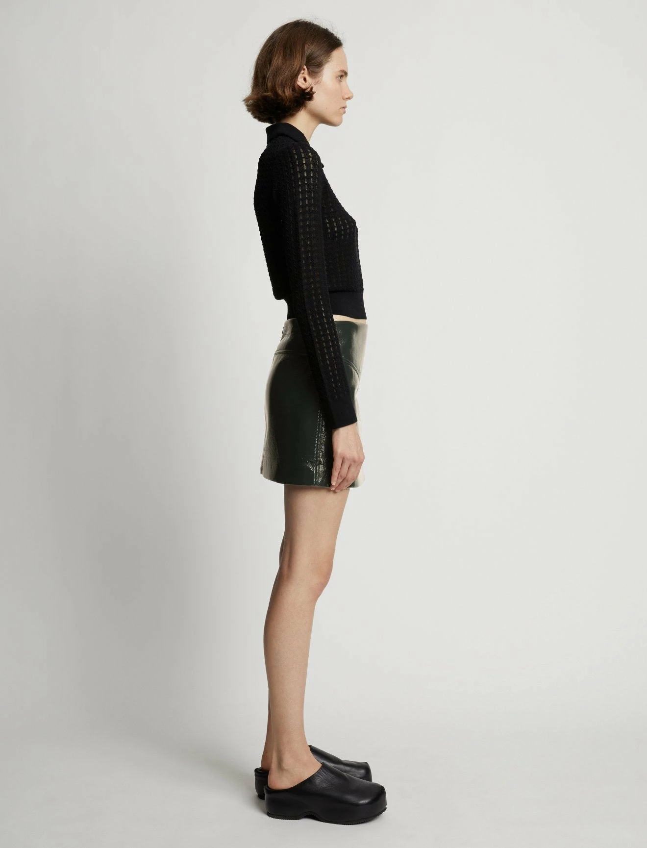 Proenza Schouler White Label | Vinyl Mini Skirt - Pine 3 Proenza Schouler White Label | Vinyl Mini Skirt - Pine - Image 3