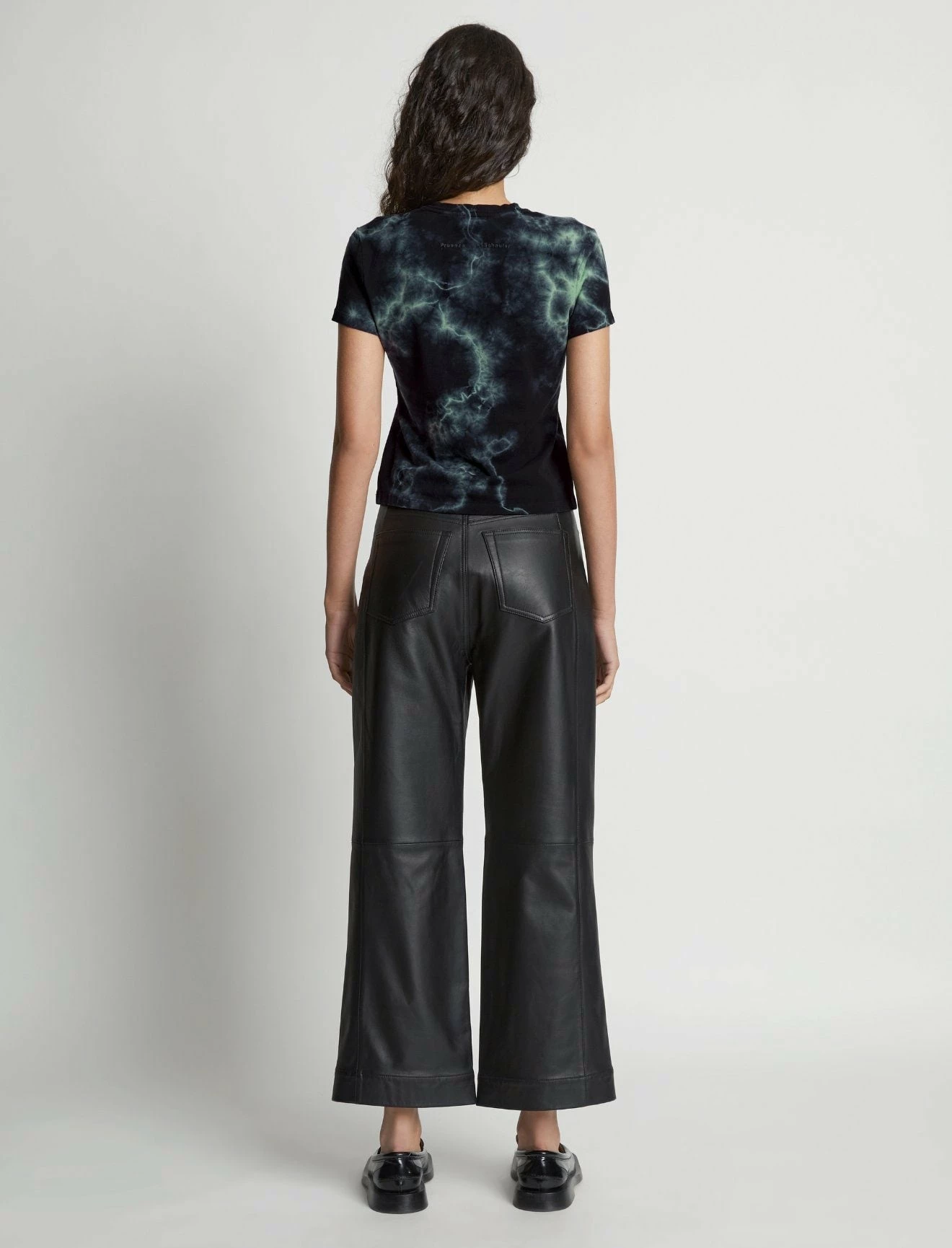 Proenza Schouler White Label | Tie Dye T.Shirt - Black/Jade 5 Proenza Schouler White Label | Tie Dye T.Shirt - Black/Jade - Image 5