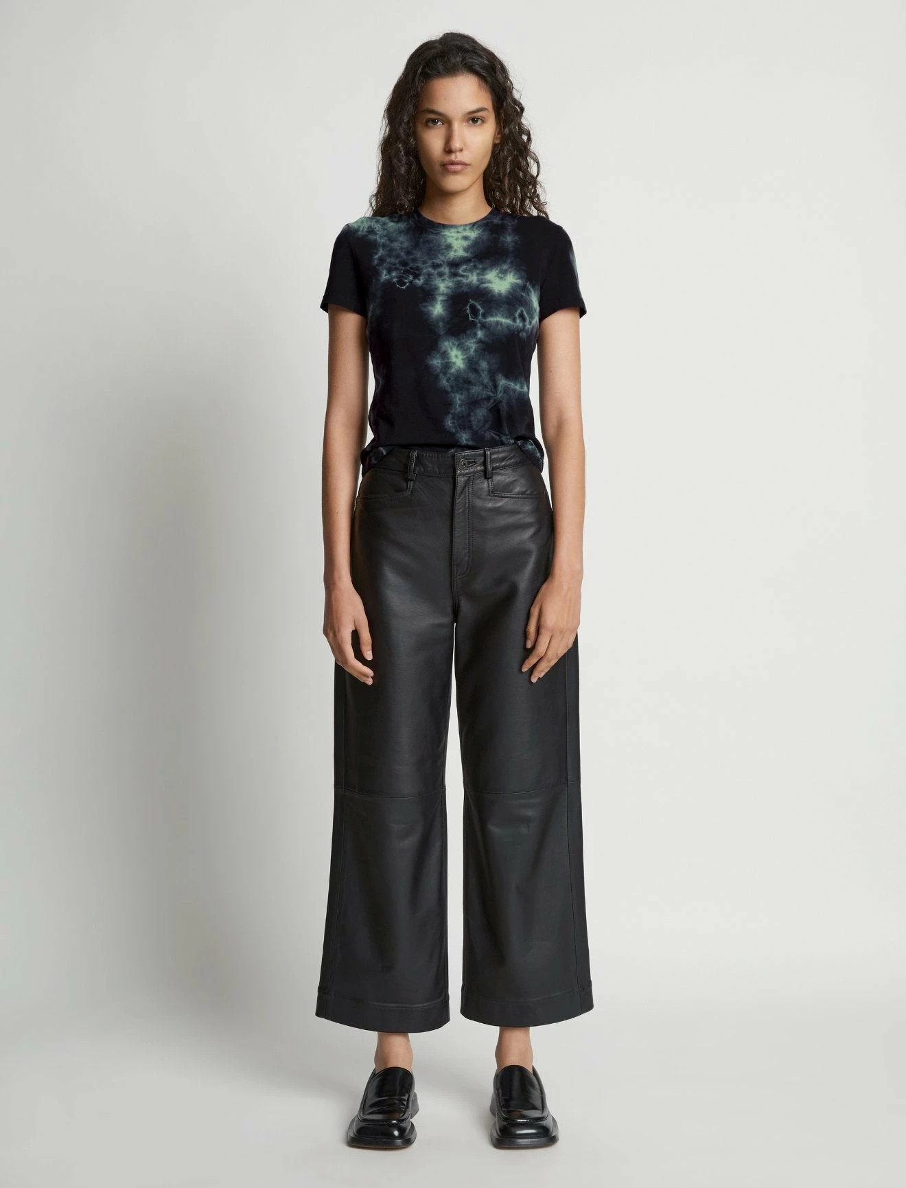 Proenza Schouler White Label | Tie Dye T.Shirt - Black/Jade 3 Proenza Schouler White Label | Tie Dye T.Shirt - Black/Jade - Image 3