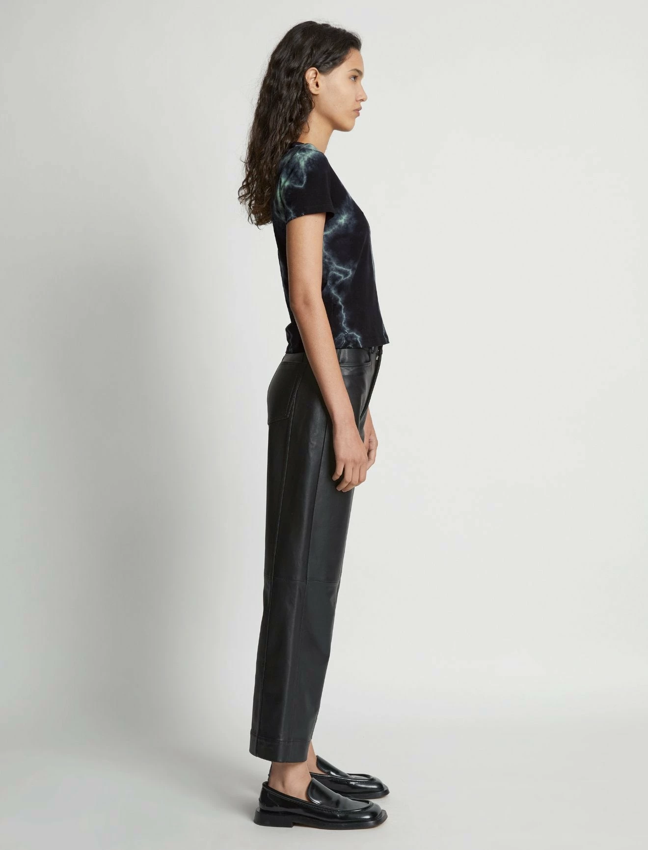 Proenza Schouler White Label | Tie Dye T.Shirt - Black/Jade 4 Proenza Schouler White Label | Tie Dye T.Shirt - Black/Jade - Image 4