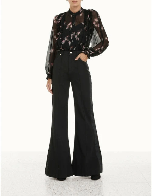 Zimmermann | Dancer Frill Shirt - Black 2 Zimmermann | Dancer Frill Shirt - Black - Image 2