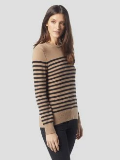 Equipment | Sanni Striped Crew - Camel/True Black -Acler Shop 20 0 006109 sw01374s cml tr blk 3v2