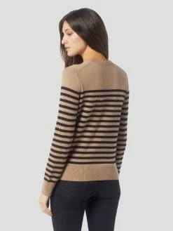 Equipment | Sanni Striped Crew - Camel/True Black -Acler Shop 20 0 006109 sw01374s cml tr blk 4v2