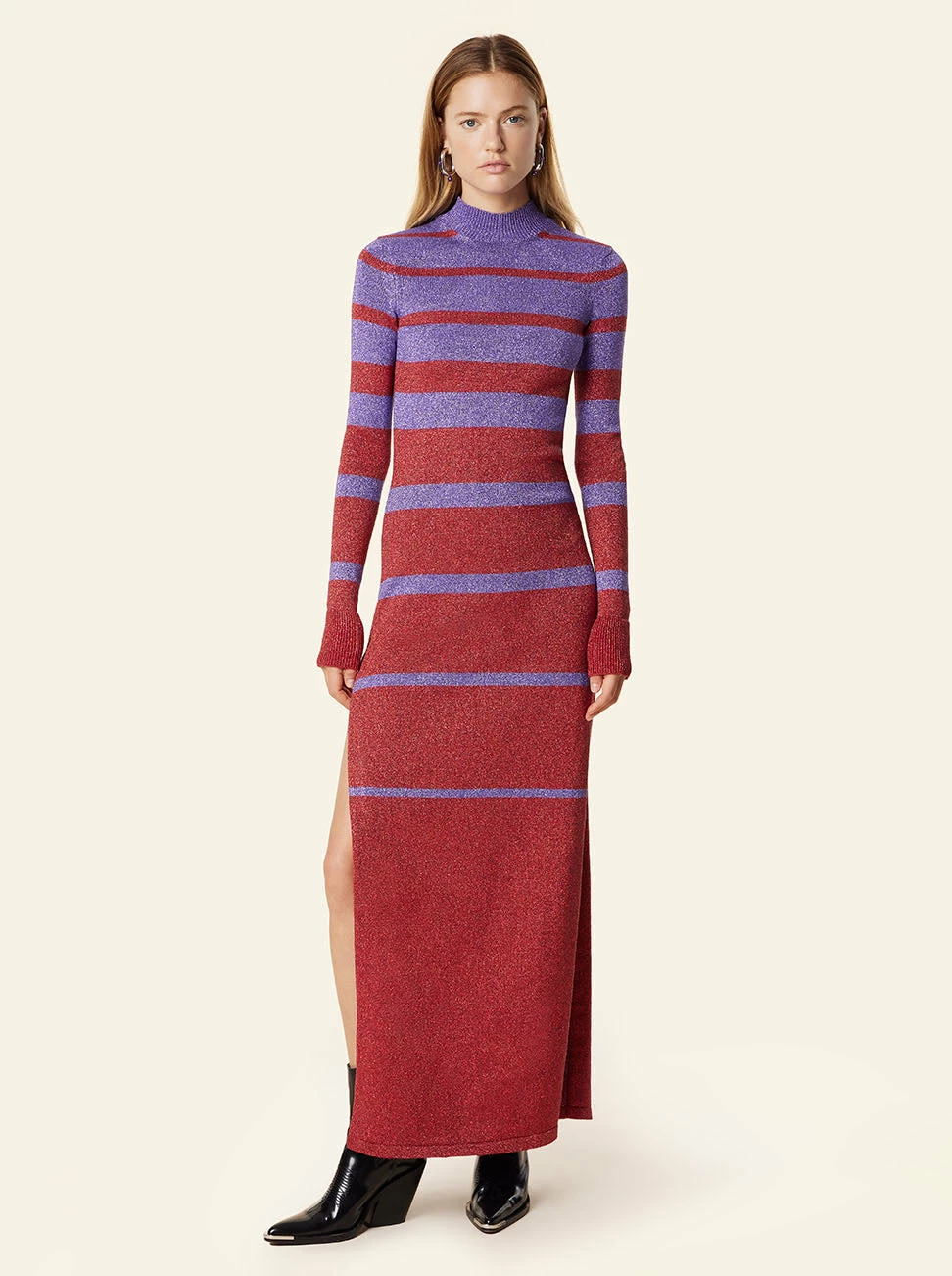Paco Rabanne | Robe Long Dress - Purple/Red 3 Paco Rabanne | Robe Long Dress - Purple/Red - Image 3