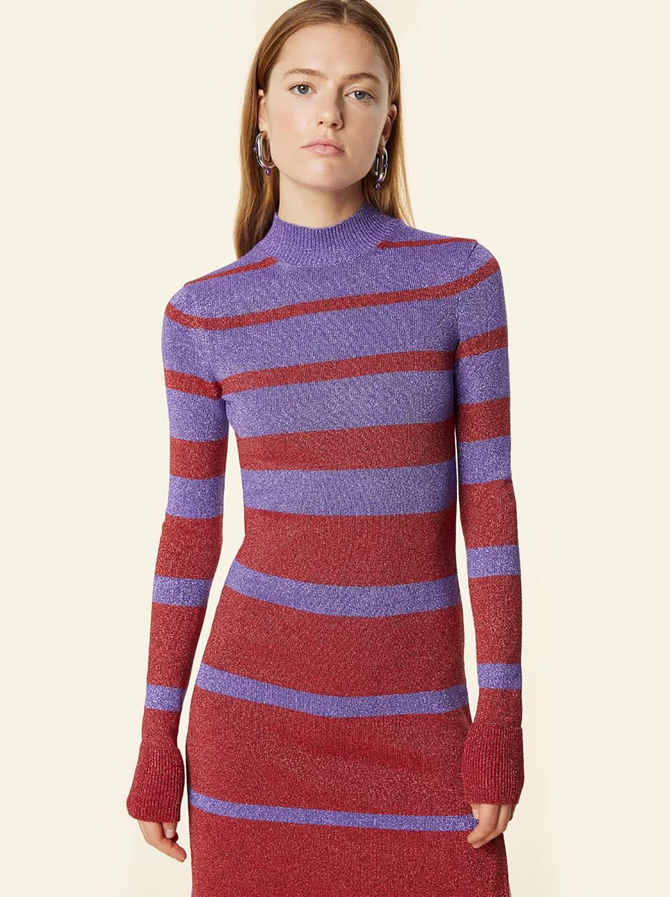 Paco Rabanne | Robe Long Dress - Purple/Red 5 Paco Rabanne | Robe Long Dress - Purple/Red - Image 5