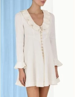 Zimmermann | Daisy Mini Dress - Cream -Acler Shop 5.4909drkal.crm .cream detail