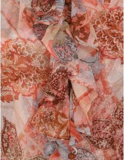 Zimmermann | Kaleidoscope Lantern Blouse - Terracotta -Acler Shop 6.4810tkal.terf .terracotta floral detail2