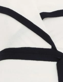 Zimmermann | High Tide V-Neck Top - Cream/Navy -Acler Shop 6.5555thig.crnav .cream navy detail