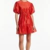 SIR THE LABEL | Lucelia Puff Sleeve Mini Dress - Red