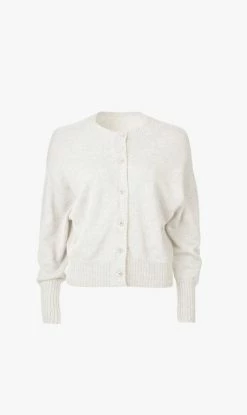 Viktoria & Woods | Heart Merino Cardigan - Ivory Marl