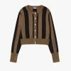 Silk Laundry | Cropped Cardigan - Kangaroo Stripe