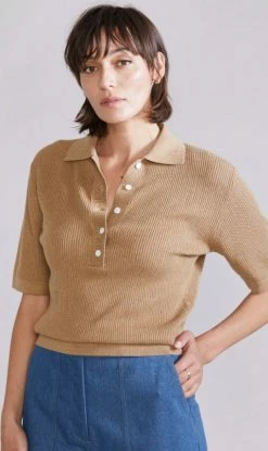 Laing | West S/S Polo - Bark