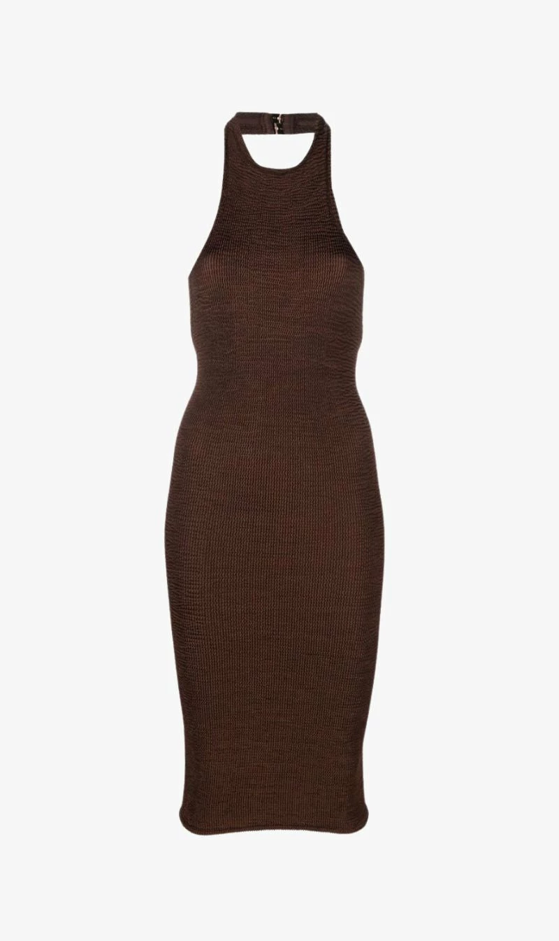 Hunza G | Polly Dress - Metallic Chocolate 1 Hunza G | Polly Dress - Metallic Chocolate