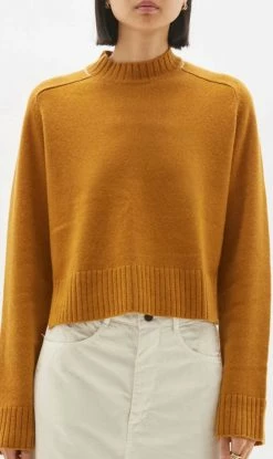 Bassike | Wool Cashmere Chunky Crew Knit - Pollen