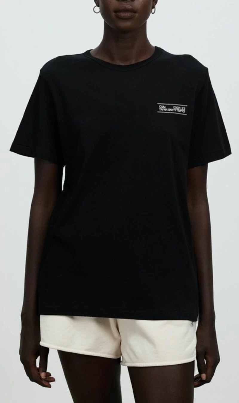 Camilla And Marc | Darcy Lightweight Tee - Black 1 Camilla And Marc | Darcy Lightweight Tee - Black