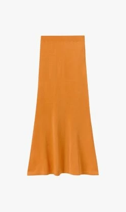 Silk Laundry | Godet Skirt - Fire Lily