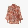 Zimmermann | Kaleidoscope Lantern Blouse - Terracotta