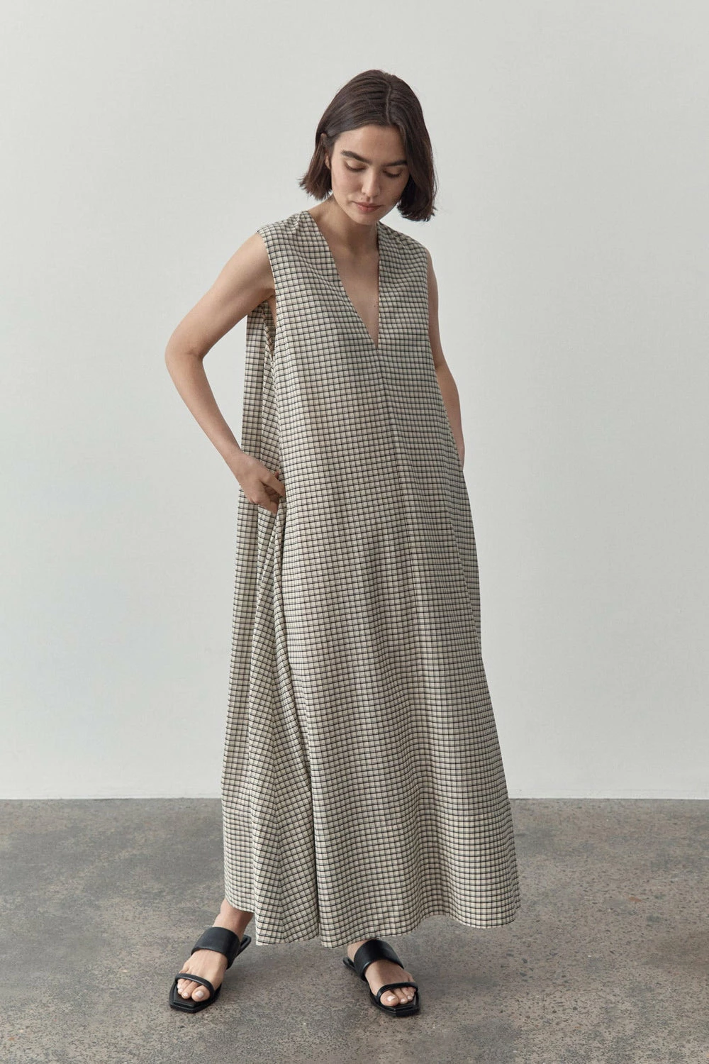 St Agni | A-Line Dress - Bijou Check 2 St Agni | A-Line Dress - Bijou Check - Image 2