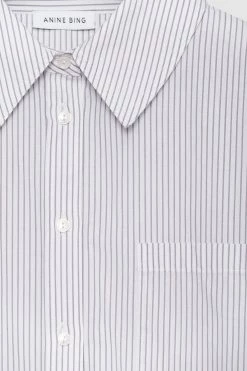 Anine Bing | Mika Shirt - White / Lavender Stripe 5 Anine Bing | Mika Shirt - White / Lavender Stripe -Acler Shop AB MIKA SHIRT WHITE AND LAVENDER STRIPEA 07 3006 541 1 1700x 566c2283 cdb0 416f 82de 744474c9cad5