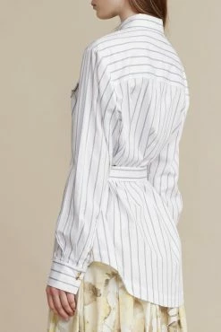 ACLER | Milton Shirt - Vintage Blue Stripe -Acler Shop AL2201124T MILTON SHIRT VINTAGE BLUE STRIPE 3