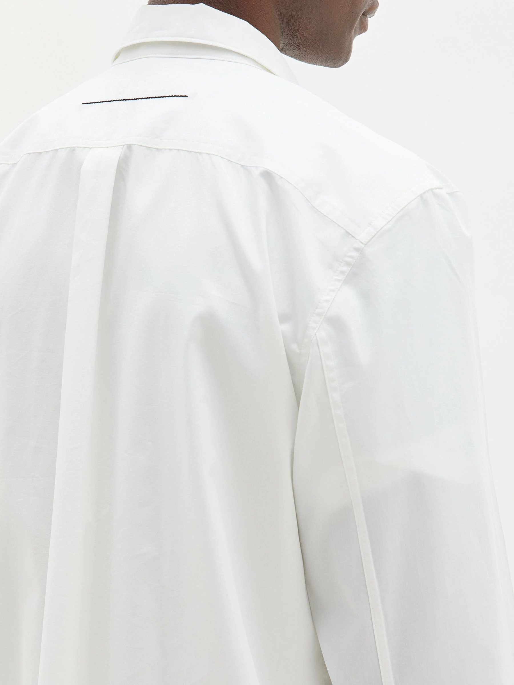 Bassike Mens | Classic Cotton Shirt - White 4 Bassike Mens | Classic Cotton Shirt - White - Image 4