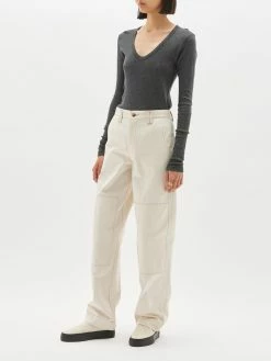 Bassike | Slim Rib V-Neck Long Sleeve T.Shirt - Charcoal Marl 7 Bassike | Slim Rib V-Neck Long Sleeve T.Shirt - Charcoal Marl -Acler Shop AW22WJT90 slim fit v neck rib long sleeve t.shirt charcoal fullstyled 2000x 1b8c3ed4 e47b 4bc4 b076 fa3705089dc1