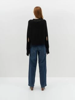 Bassike | Deconstructed Knit - Black -Acler Shop AW22WK06 deconstructed knit black BACK 2000x f743bb87 93f9 4bb2 bd65 ed35dcbcbe92