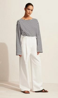 Matteau | Breton Stripe Tee - Navy/White