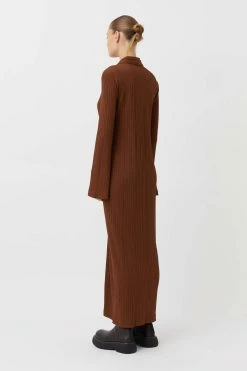 Camilla And Marc | Lumi Shirt Dress - Walnut -Acler Shop C M CAMILLA AND MARC Lumi ribbed maxi shirt dress brown 4 1200x1800 2x 28e22809 a485 42e7 a738 bb757b93d333