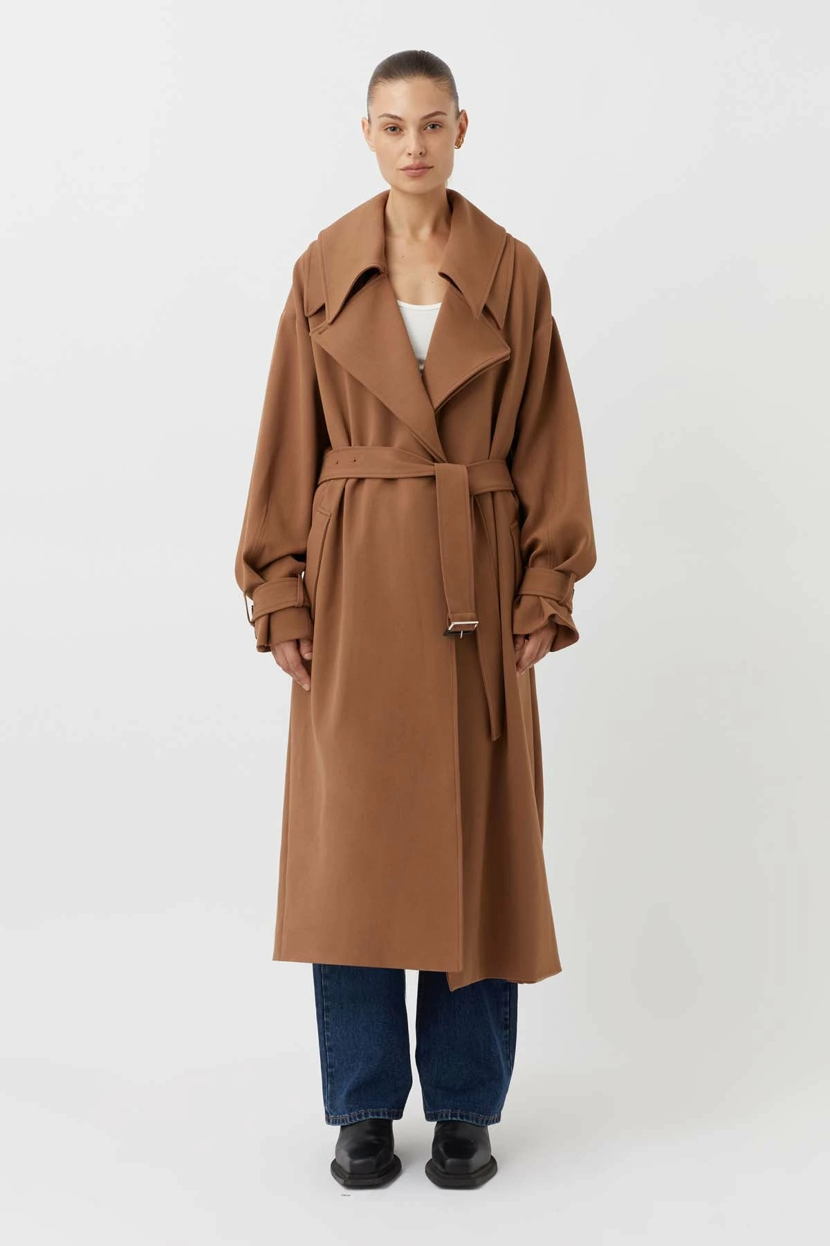 Camilla And Marc | Selby Trench Coat - Walnut 2 Camilla And Marc | Selby Trench Coat - Walnut - Image 2