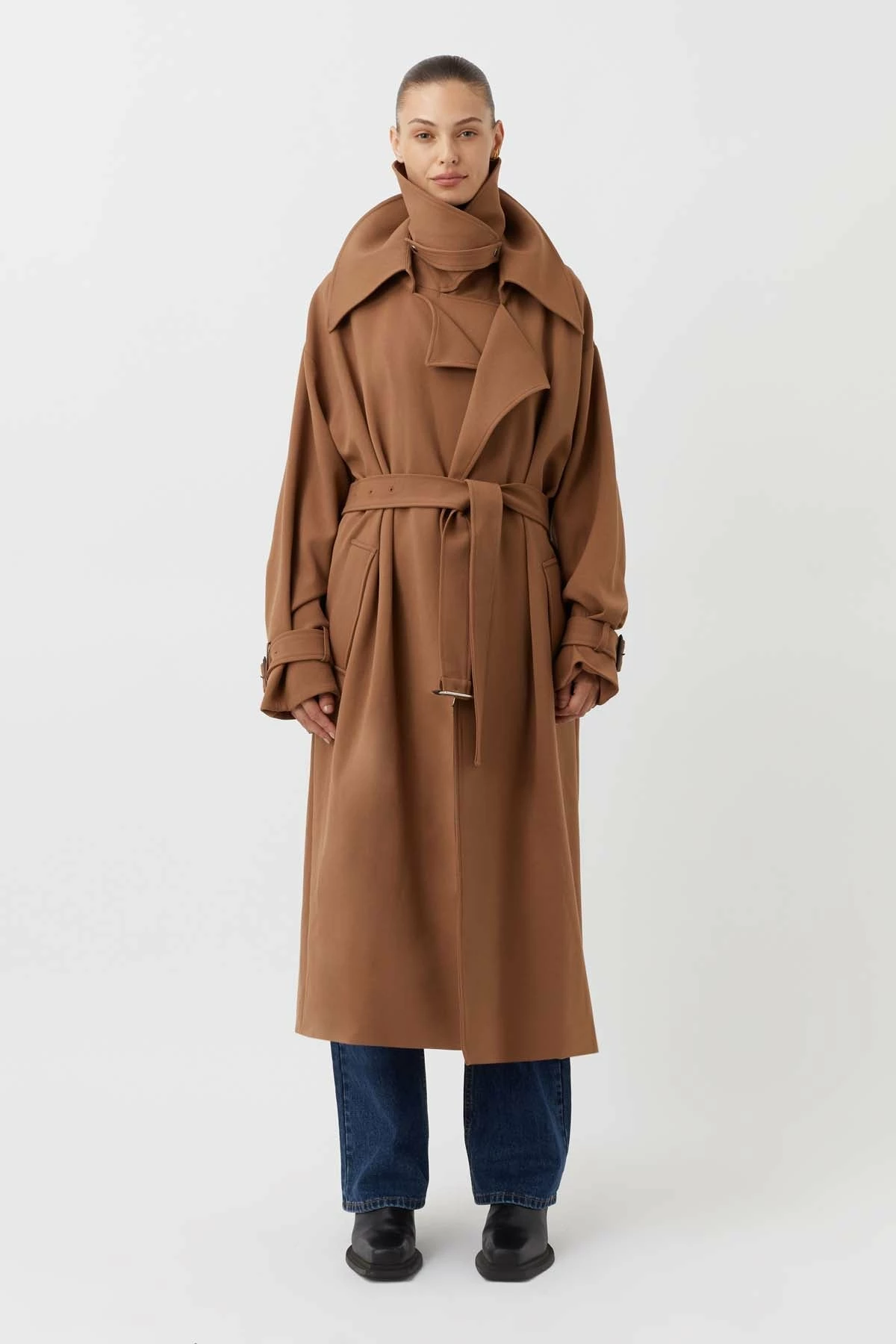 Camilla And Marc | Selby Trench Coat - Walnut 4 Camilla And Marc | Selby Trench Coat - Walnut - Image 4