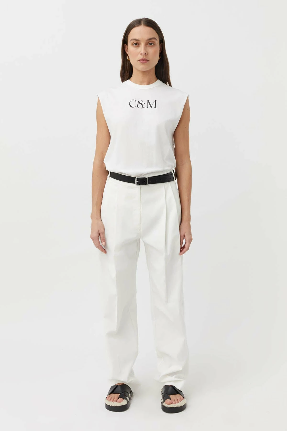 Camilla And Marc | Huntington C&M Tank - Soft White / Black 2 Camilla And Marc | Huntington C&M Tank - Soft White / Black - Image 2