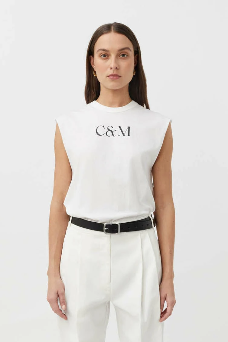 Camilla And Marc | Huntington C&M Tank - Soft White / Black 5 Camilla And Marc | Huntington C&M Tank - Soft White / Black - Image 5