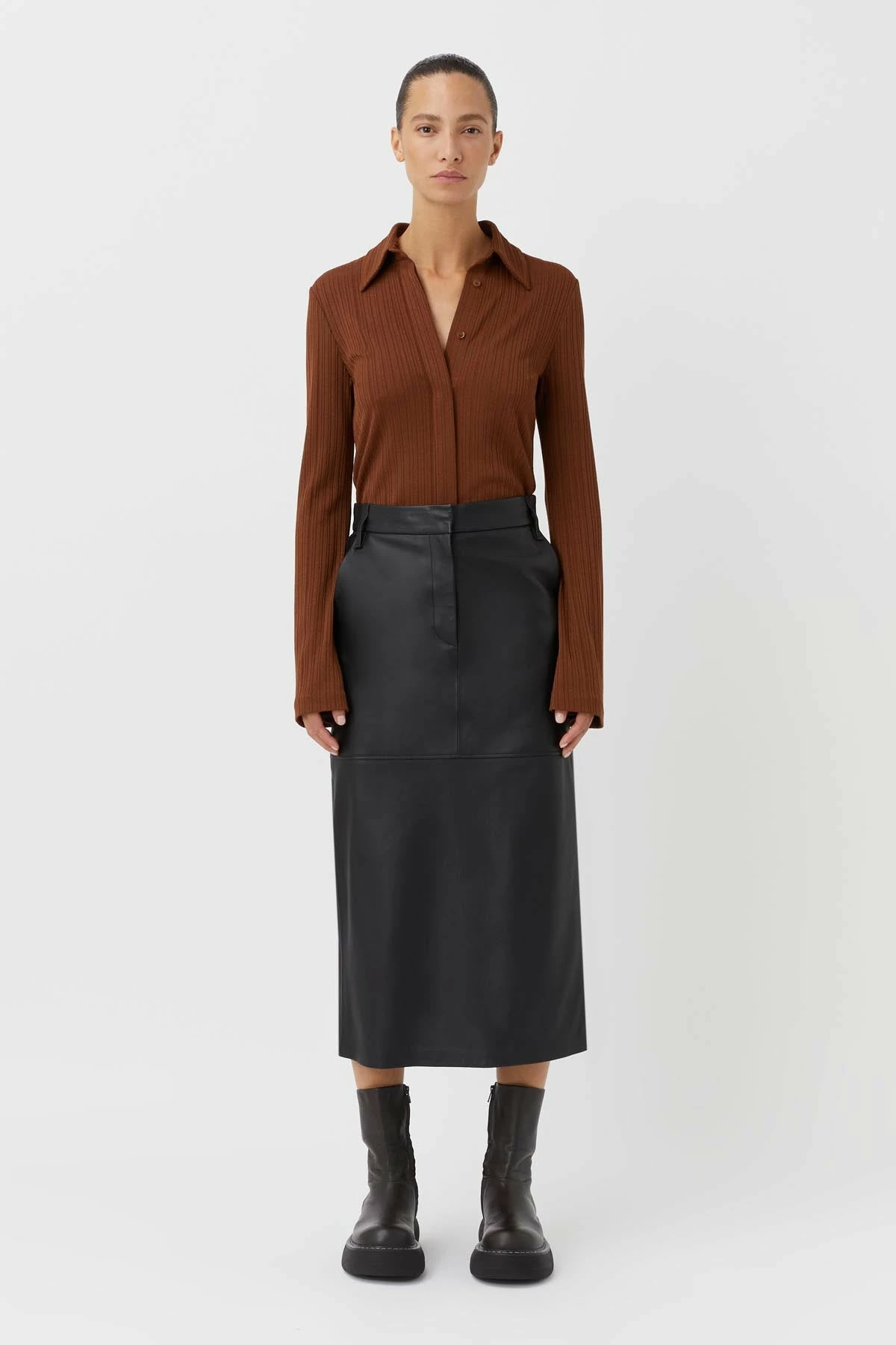 Camilla And Marc | Lumi Long Sleeve Shirt - Walnut 3 Camilla And Marc | Lumi Long Sleeve Shirt - Walnut - Image 3