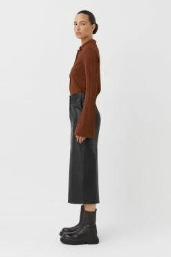 Camilla And Marc | Lumi Long Sleeve Shirt - Walnut 11 Camilla And Marc | Lumi Long Sleeve Shirt - Walnut -Acler Shop C M Camilla and Marc Lumi Long Sleeve textured ribbed Shirt Walnut Brown 4 640x960 2x 5bfb00d6 d55c 43b8 9009 5d6be0711f18