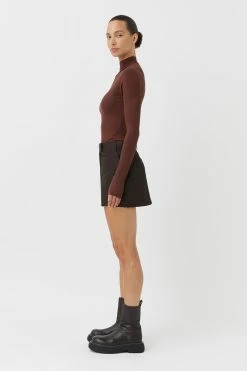 Camilla And Marc | Magnolia Rib Top - Chocolate 8 Camilla And Marc | Magnolia Rib Top - Chocolate -Acler Shop C M Camilla and Marc Magnolia long sleeve Rib Top Chocolate Brown 2 640x960 2x e5301ac5 7cbd 44df a2f1 e864b989e26b