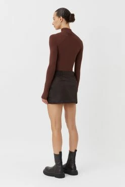 Camilla And Marc | Magnolia Rib Top - Chocolate 9 Camilla And Marc | Magnolia Rib Top - Chocolate -Acler Shop C M Camilla and Marc Magnolia long sleeve Rib Top Chocolate Brown 3 640x960 2x 8090ff24 155d 4b1d ab05 a81282613d8a