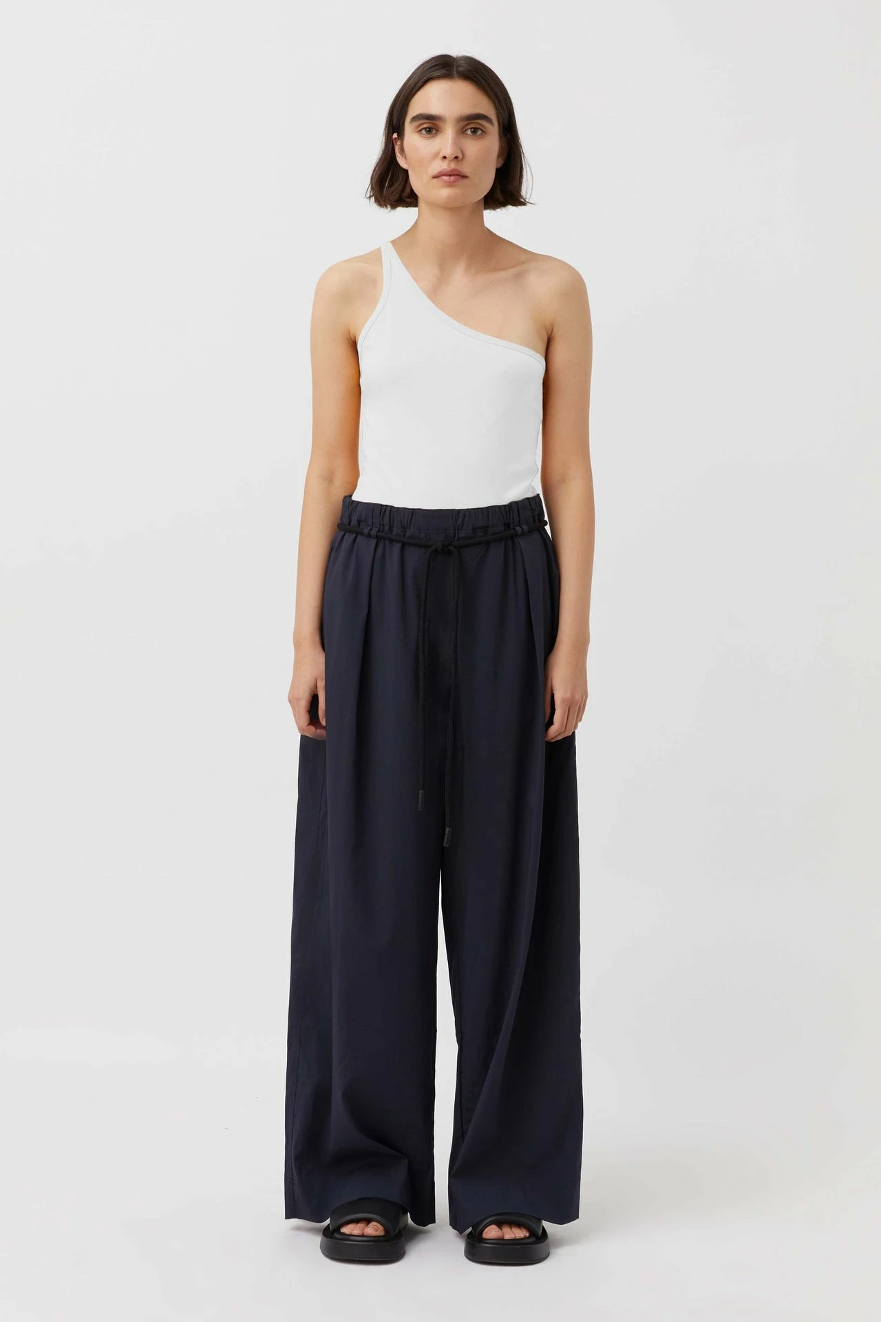 Camilla And Marc | Alma One Shoulder Tank - Soft White 2 Camilla And Marc | Alma One Shoulder Tank - Soft White - Image 2