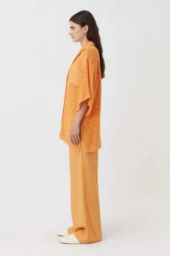 Camilla And Marc | Clementine Shirt - Persimmon 10 Camilla And Marc | Clementine Shirt - Persimmon -Acler Shop C M camilla and marc Clementine mesh woven short sleeve button up shirt orange 2 640x960 2x 31706146 e6af 4ed3 98b7 248d042aa35d