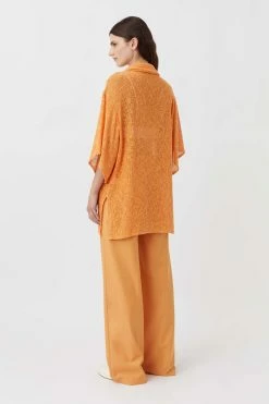Camilla And Marc | Clementine Shirt - Persimmon 9 Camilla And Marc | Clementine Shirt - Persimmon -Acler Shop C M camilla and marc Clementine mesh woven short sleeve button up shirt orange 3 640x960 2x af3ede88 5d56 4aff b322 4711f5f48922