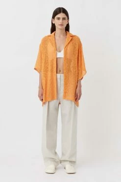 Camilla And Marc | Clementine Shirt - Persimmon 13 Camilla And Marc | Clementine Shirt - Persimmon -Acler Shop C M camilla and marc Clementine mesh woven short sleeve button up shirt orange 5 640x960 2x 7904619f d659 444f af04 bea9fe4e0441