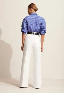 Matteau | Classic Stripe Shirt - Lapis -Acler Shop Classic Stripe Shirt Lapis Stripe Summer Chino Lapis Stripe 4 5000x 7b7ef3df 1dd6 41bc b005 a7af3e260bc7