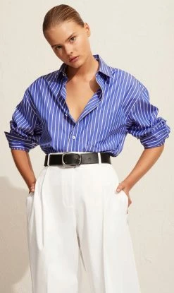 Matteau | Classic Stripe Shirt - Lapis